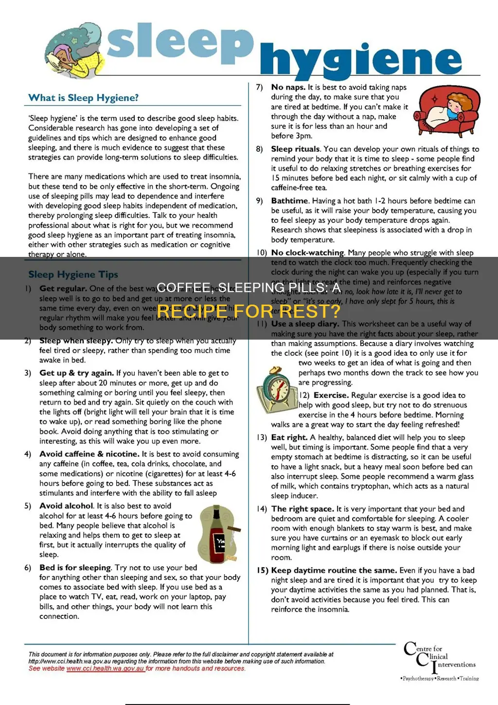 what happens if you drink coffee then take sleeping pills
