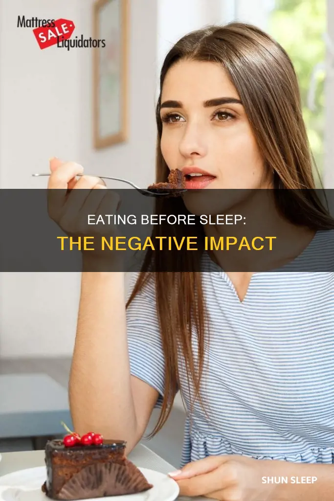 what happens if you eat before sleep