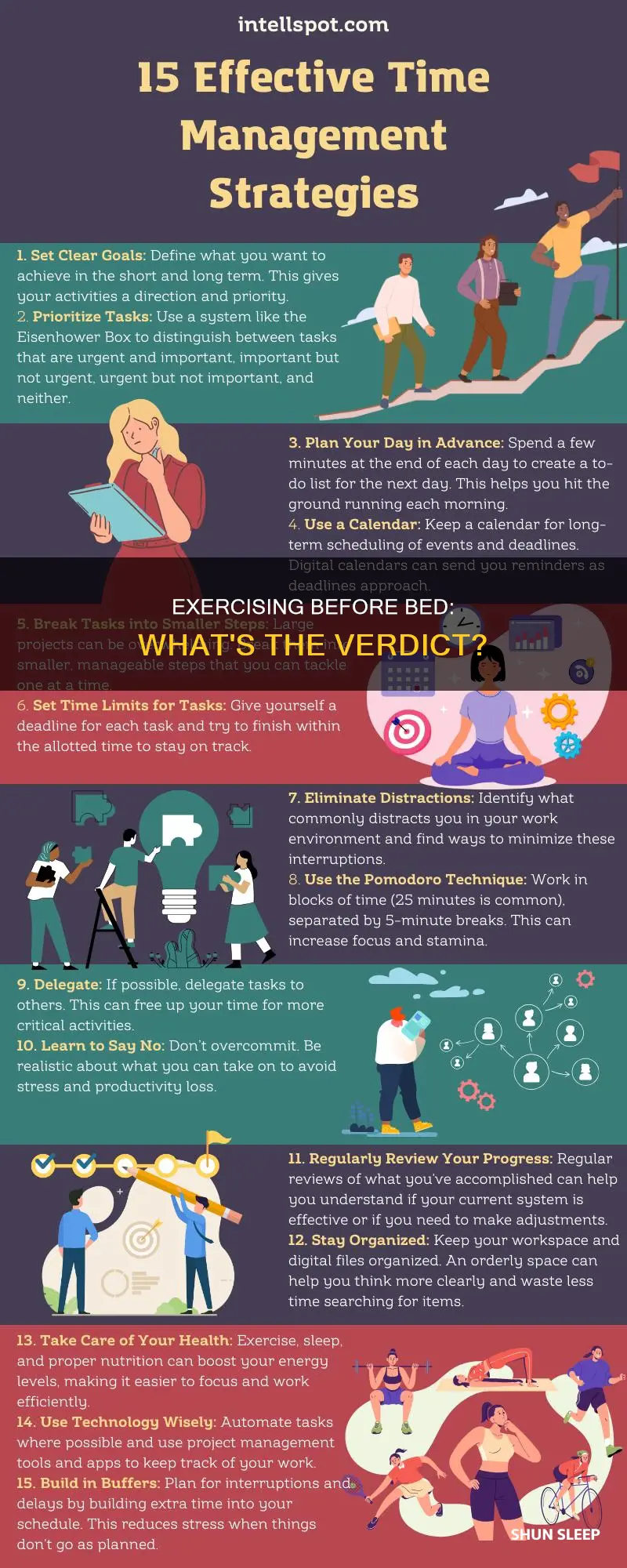 what happens if you exercise before sleeping
