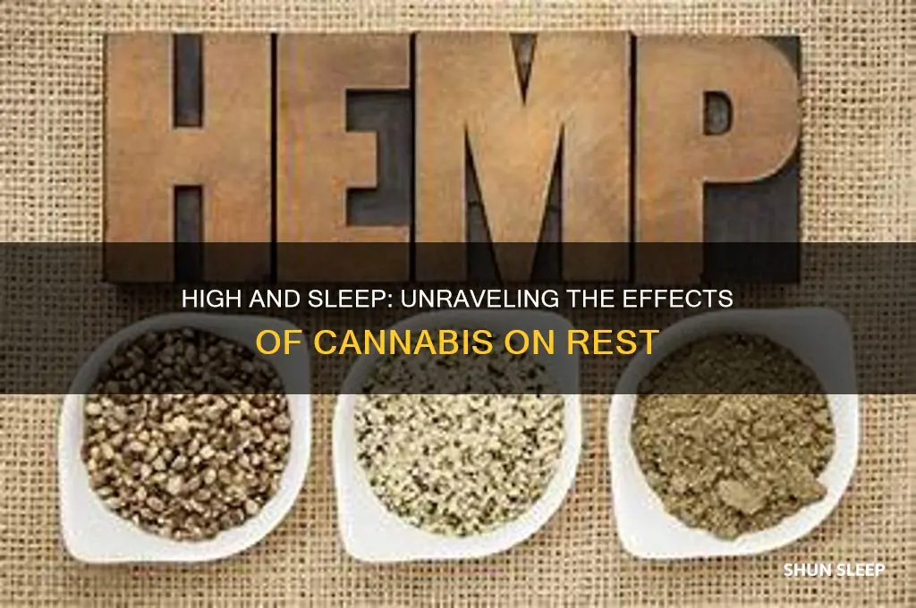 what happens if you get high and sleep