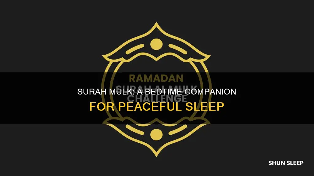 what happens if you read surah mulk before sleeping