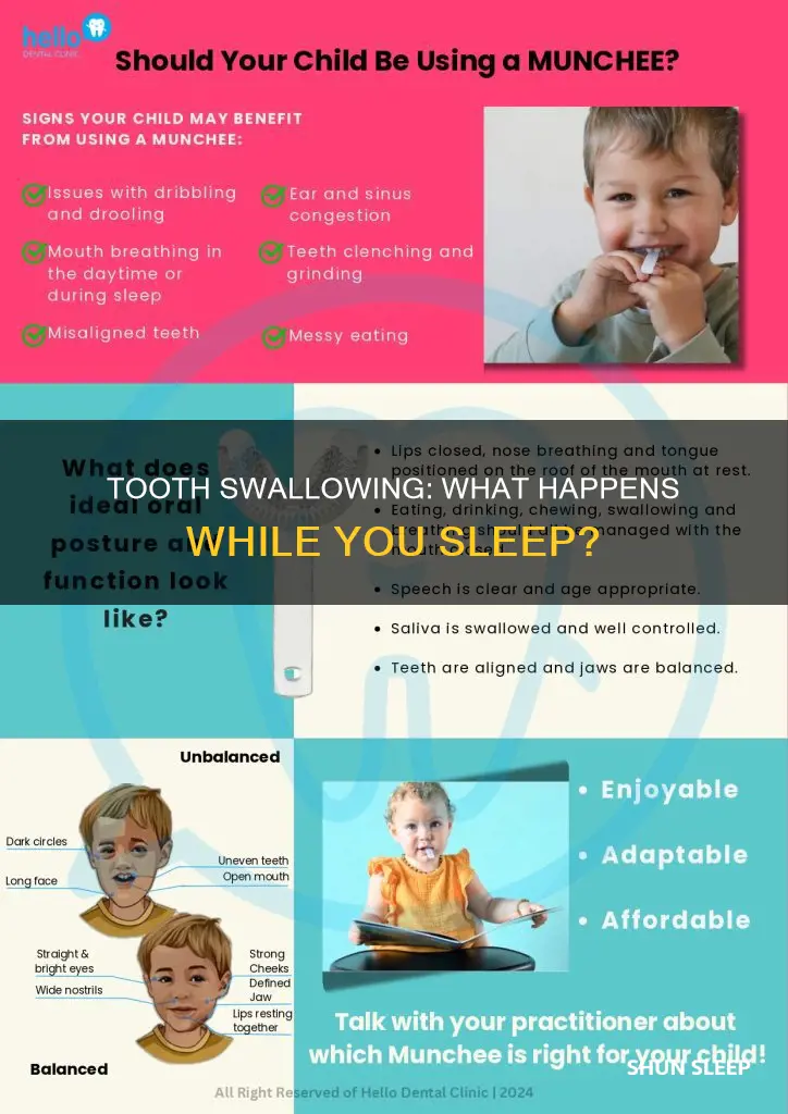 what happens if you swallow a tooth in your sleep