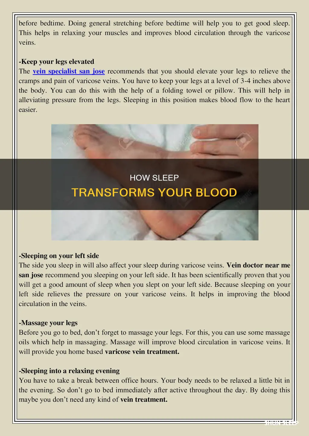 what happens to your blood when you sleep