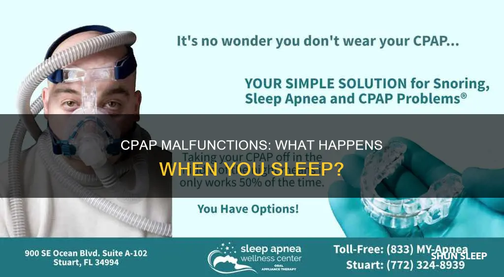what happens when cpap malfunctions while sleeping