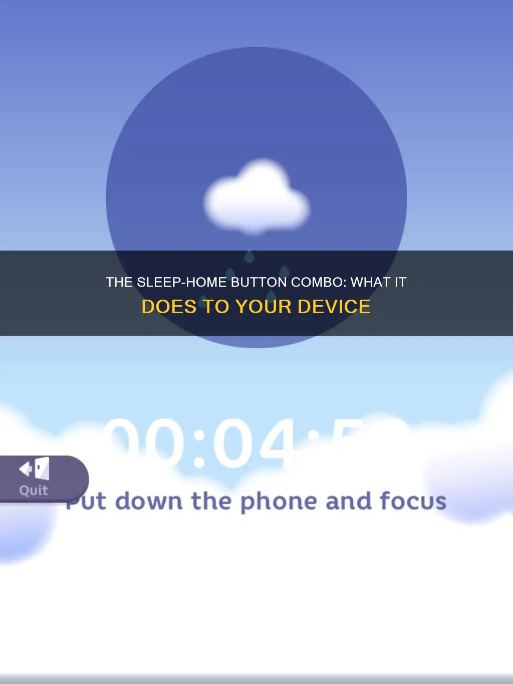 what happens when holding sleep and home button do