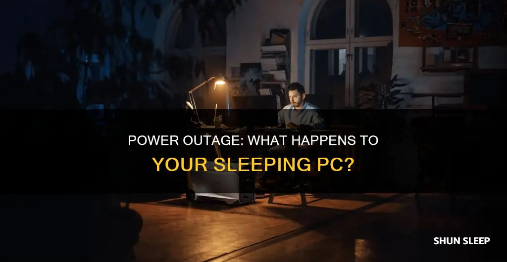 what happens when pc is sleep but power goes out