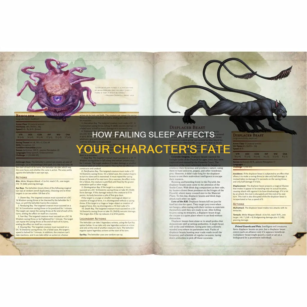 what happens when someone fails on a sleep attempt 5e