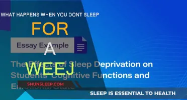 The Dangers of Sleep Deprivation: A Week Without Sleep