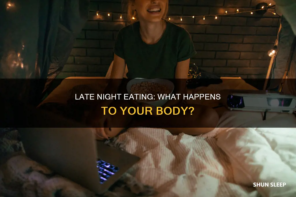 what happens when you eat late then sleep