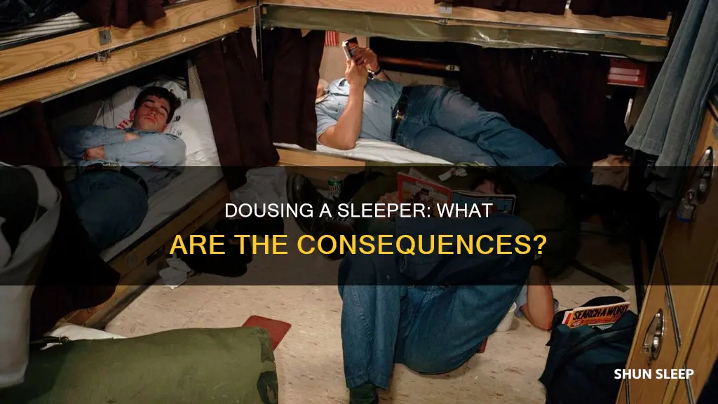 what happens when you pour water on someone sleeping