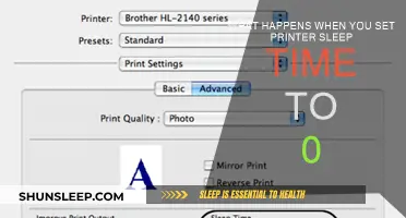 Printer Sleep Settings: Zero Means Always On
