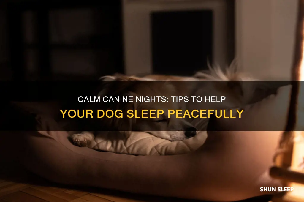 what helps a dog sleep at night