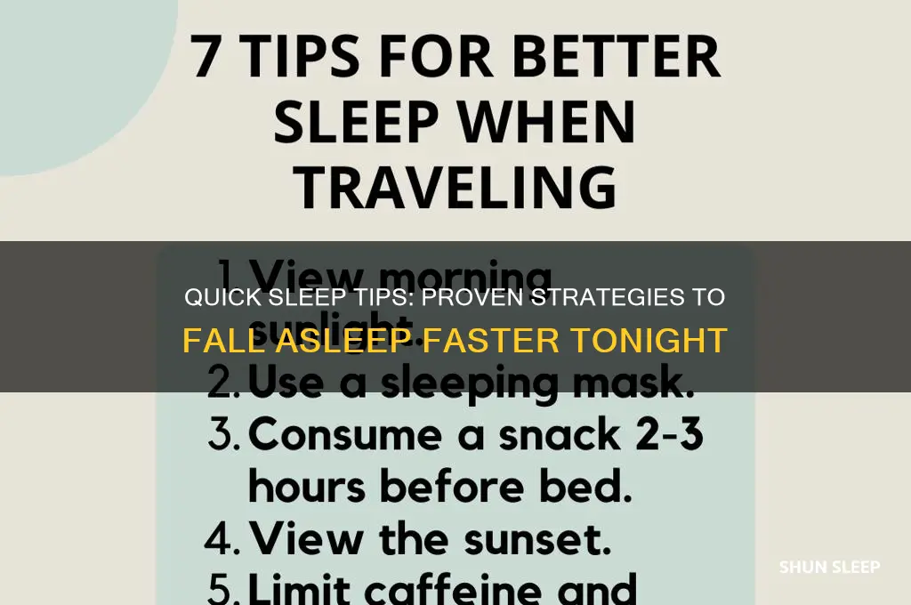 what helps go to sleep fast
