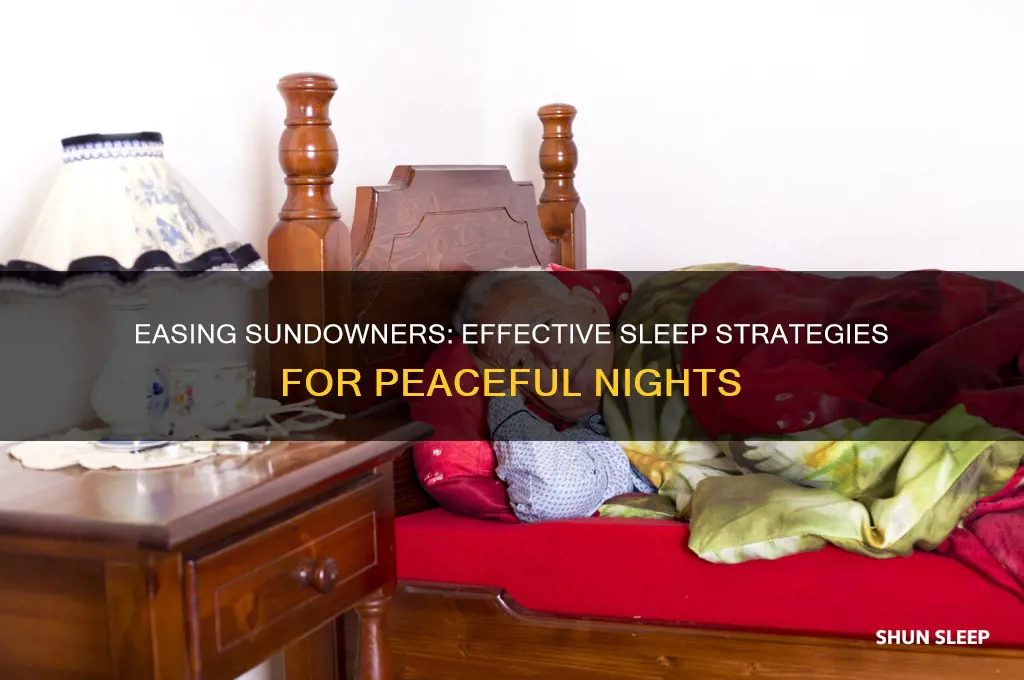 what helps people with sun downers go to sleep