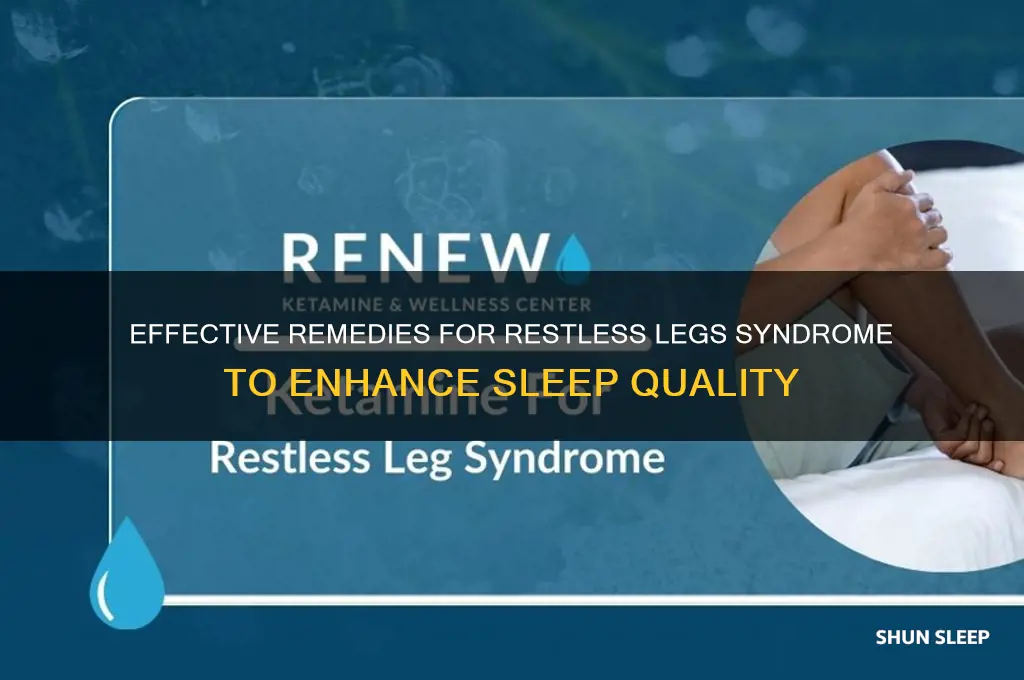 what helps restless legs when trying to sleep
