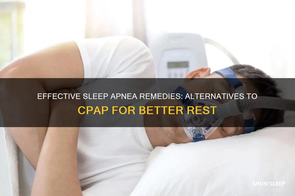 what helps sleep apnea without a cpap machine