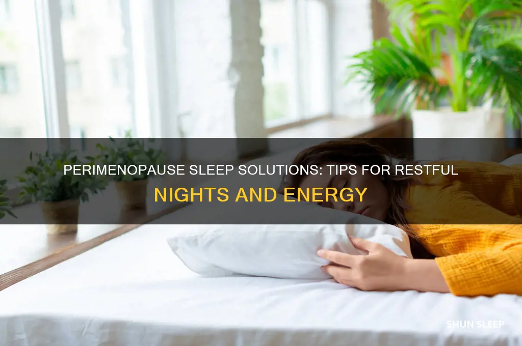 what helps sleep during perimenopause