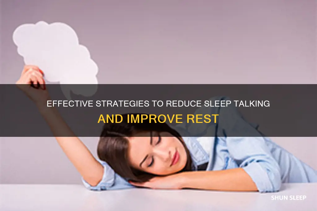 what helps sleep talking
