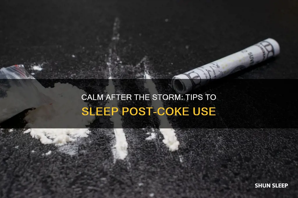 what helps you go to sleep after doing coke