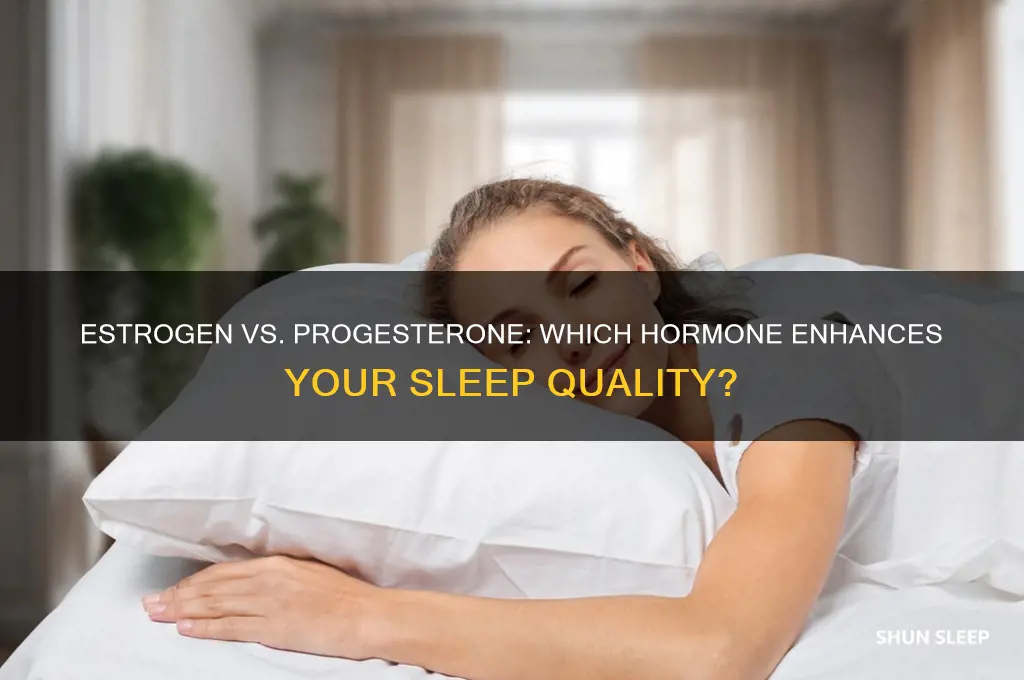 what helps you sleep estrogen or progesterone