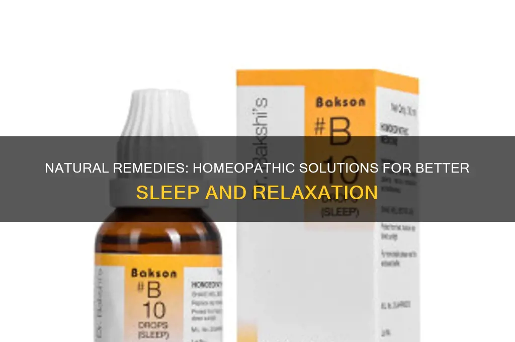 what homeopathic helps sleep