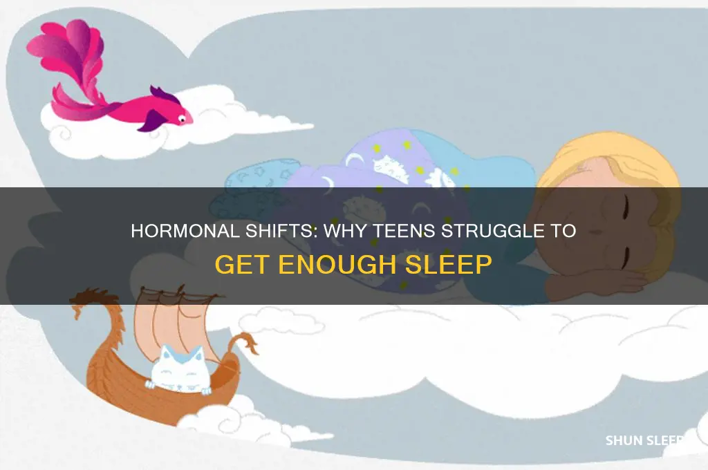 what hormone causes teens to get less sleep