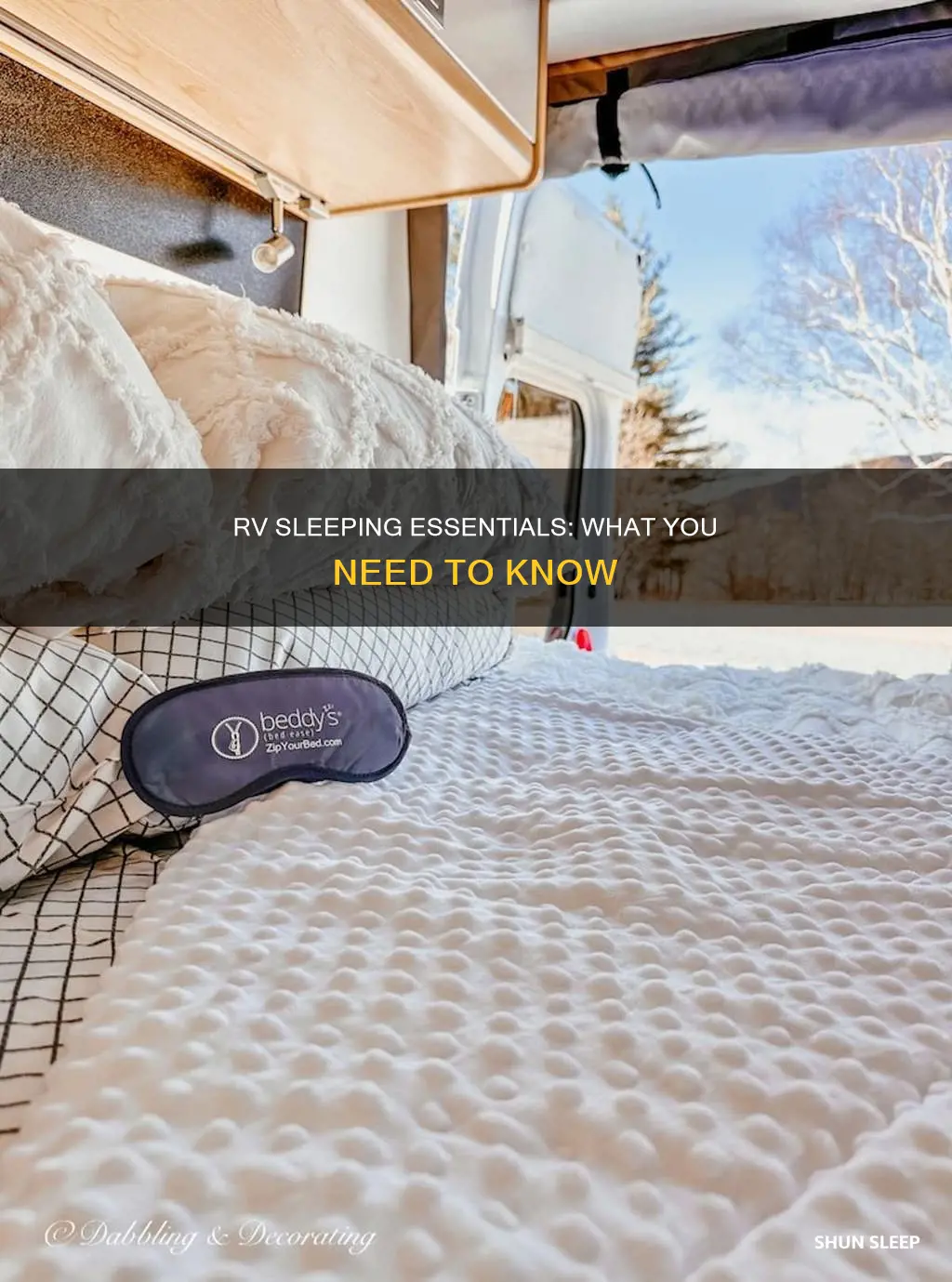 what i need to sleep in rv