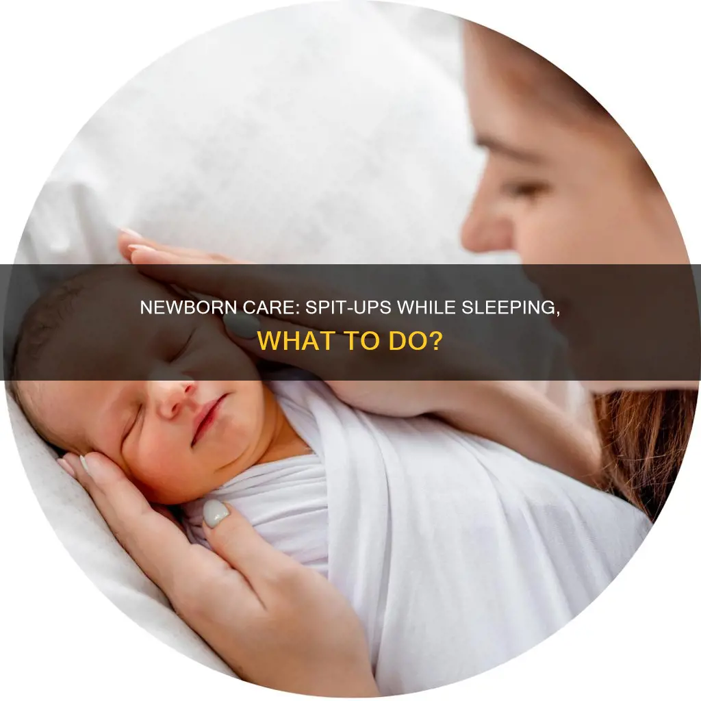 what if my newborn spits up while sleeping