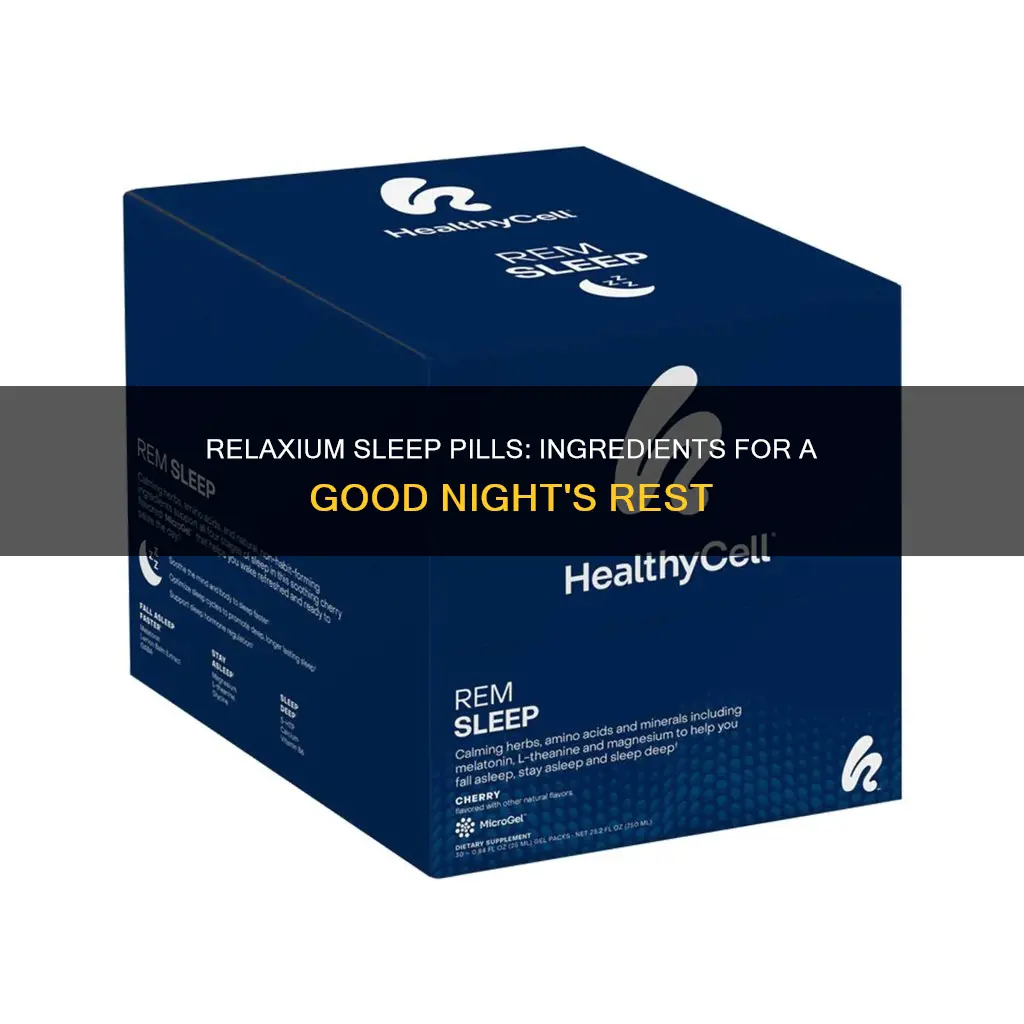 what ingredients are in relaxium sleep pills