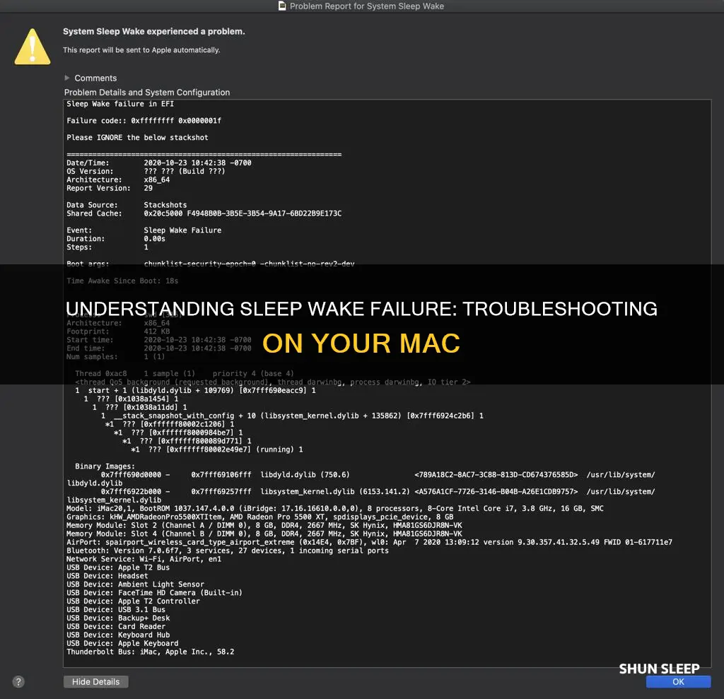 what is a sleep wake failure on mac