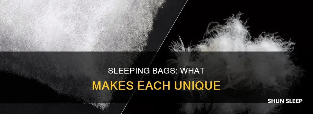 what is different filled sleeping bags
