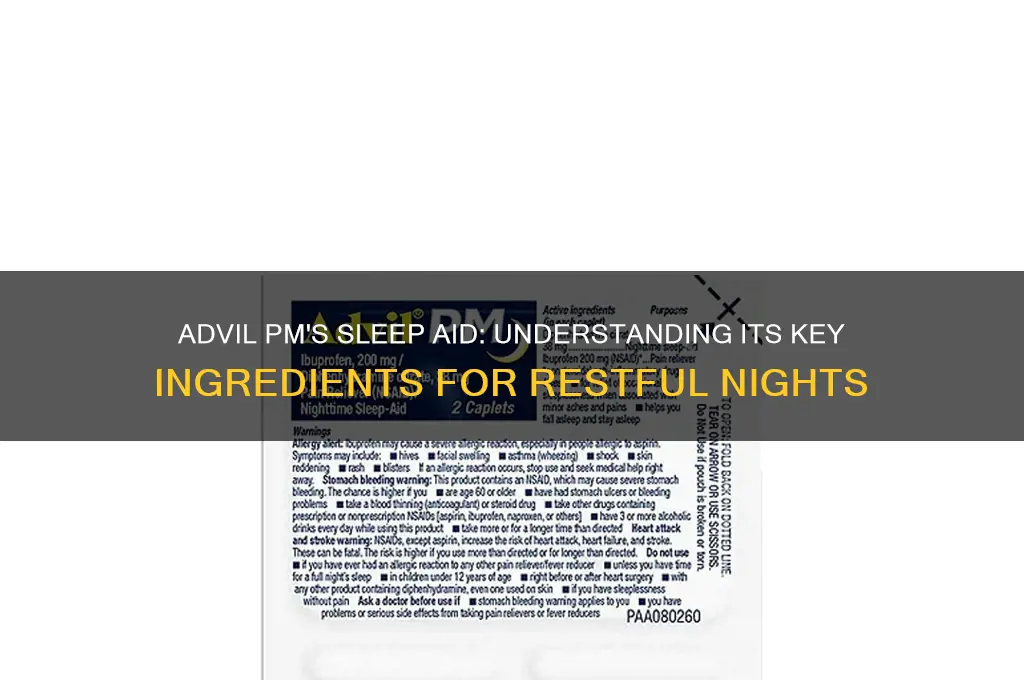 what is in advil pm that helps you sleep
