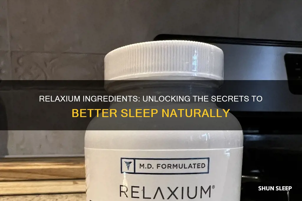 what is in relaxium to help you sleep