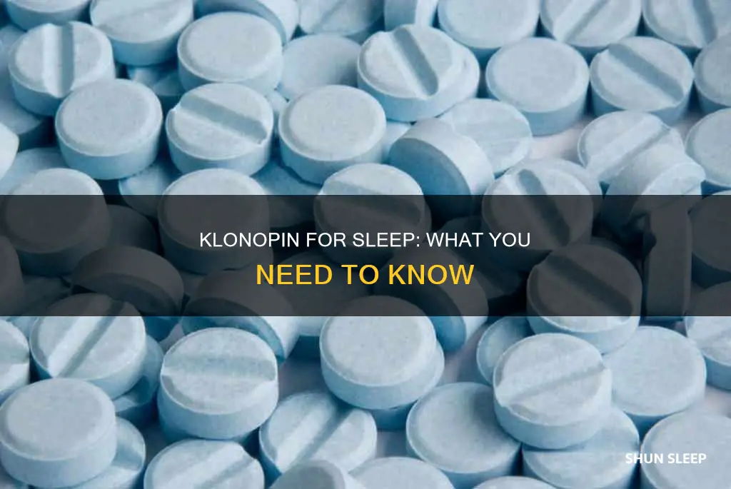 what is klonopin used for sleep