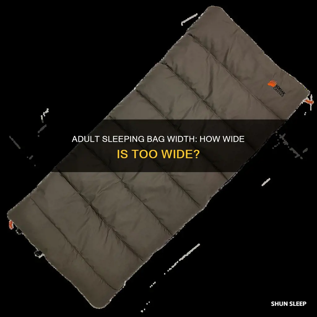 what is the average width on an adult sleeping bag