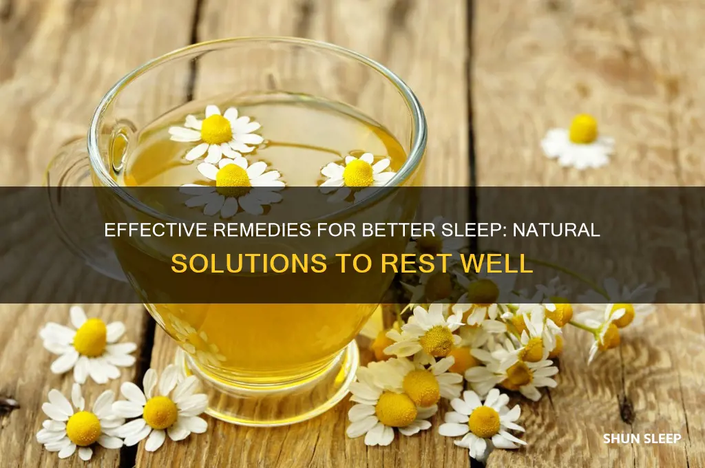 what is the bestv remedy to get sleep