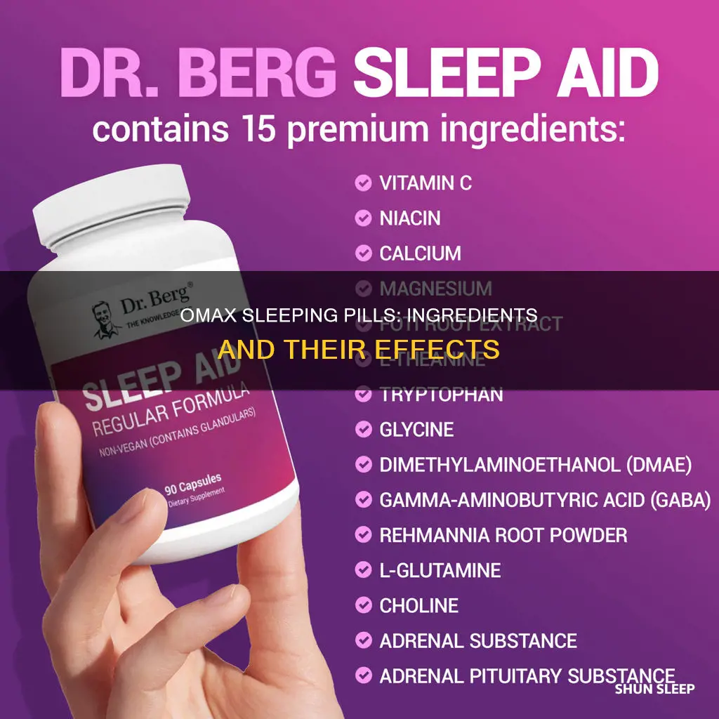 what is the ingredients in omax sleeping pills