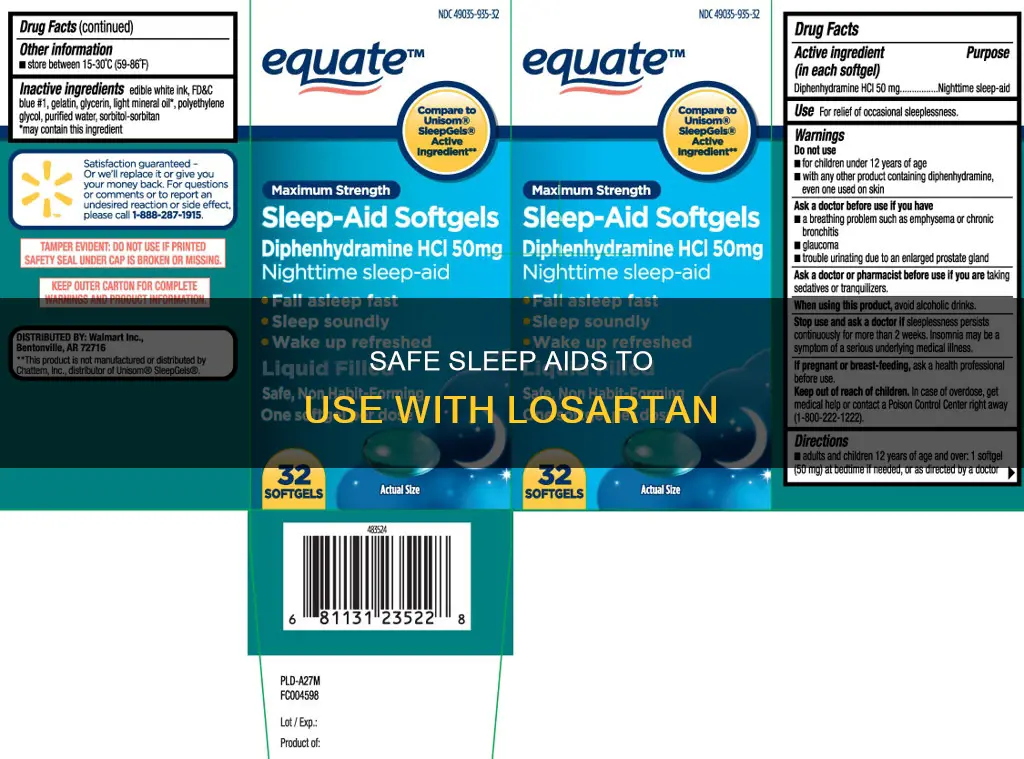 what is the safest sleep aid to use with losartan