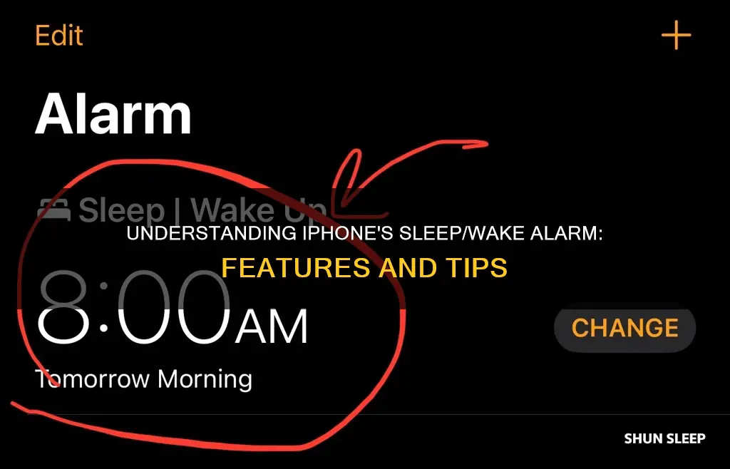 what is the sleep wake up alarm on iphone