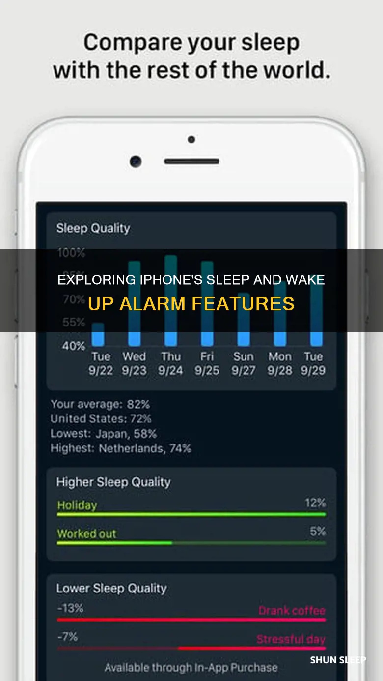 what is the sleep wake up alarm on iphone