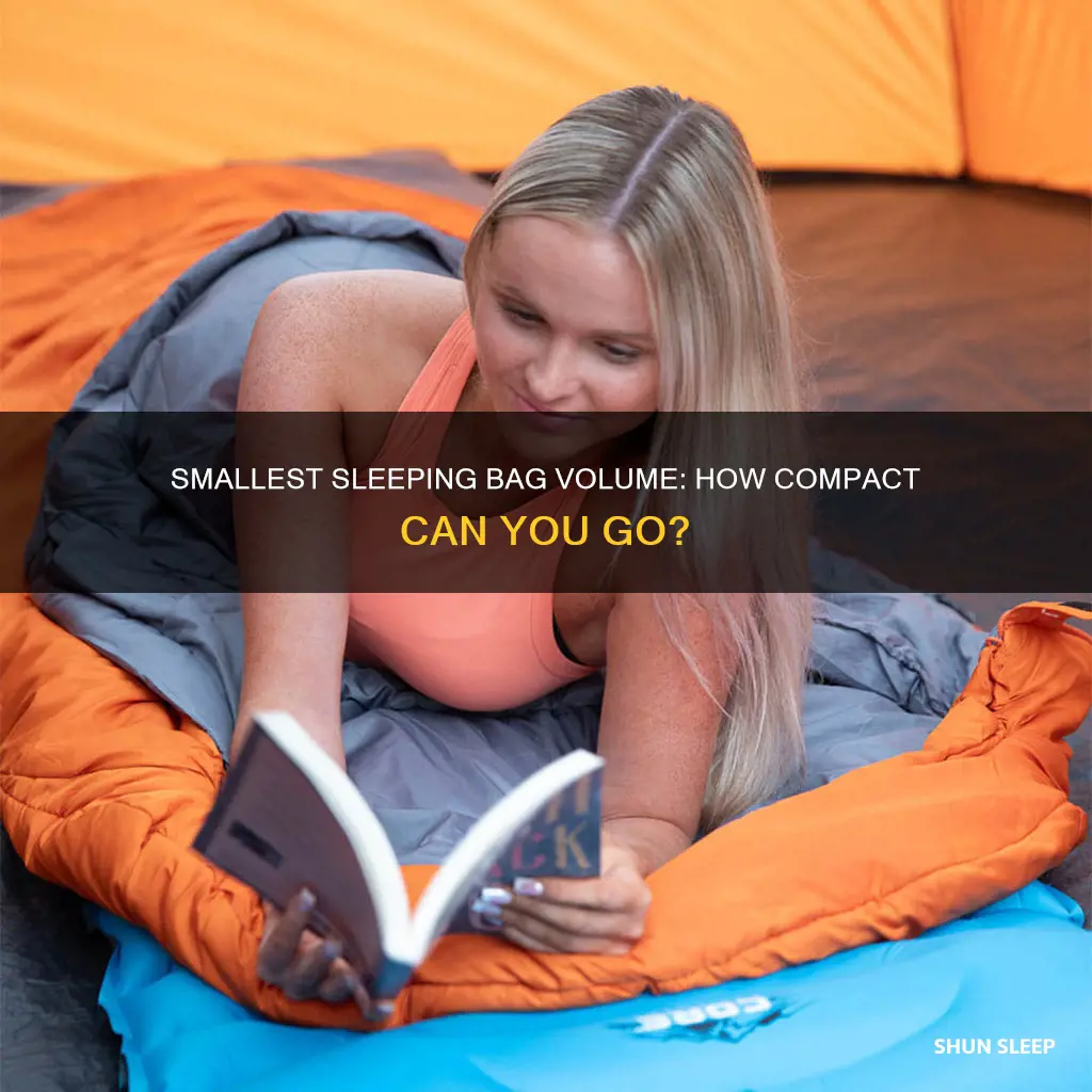 what is volume of smallest sleeping bag