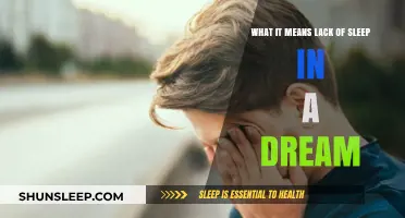 Dreaming Deep: Lack of Sleep Interpreted