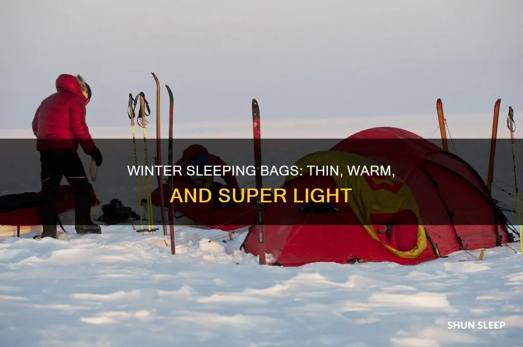 what kind of winter sleeping bags are super thin