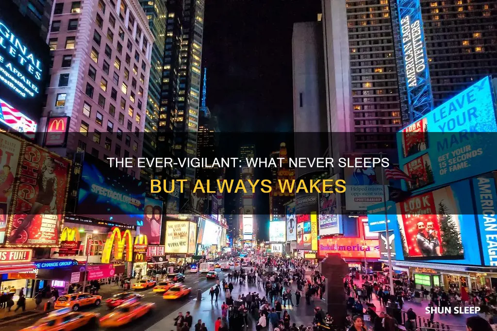 what never sleeps but always wakes
