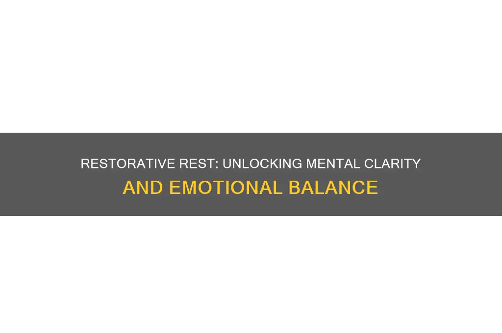 what rest helps with mental and emotional