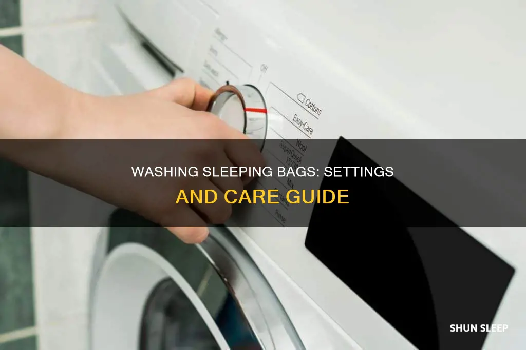 what setting to wash a sleeping bag