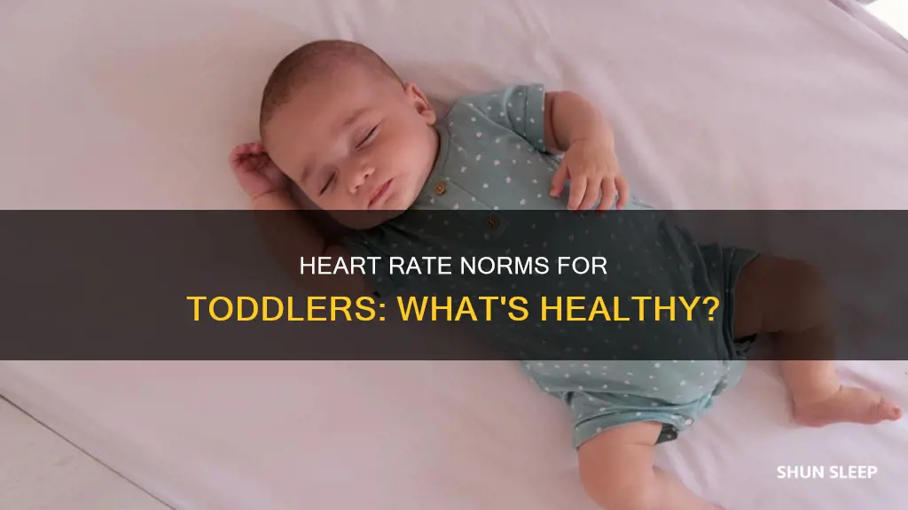 what should a sleeping 2 year olds heart rate be