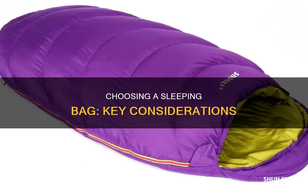 what should ilook for in a sleeping bag