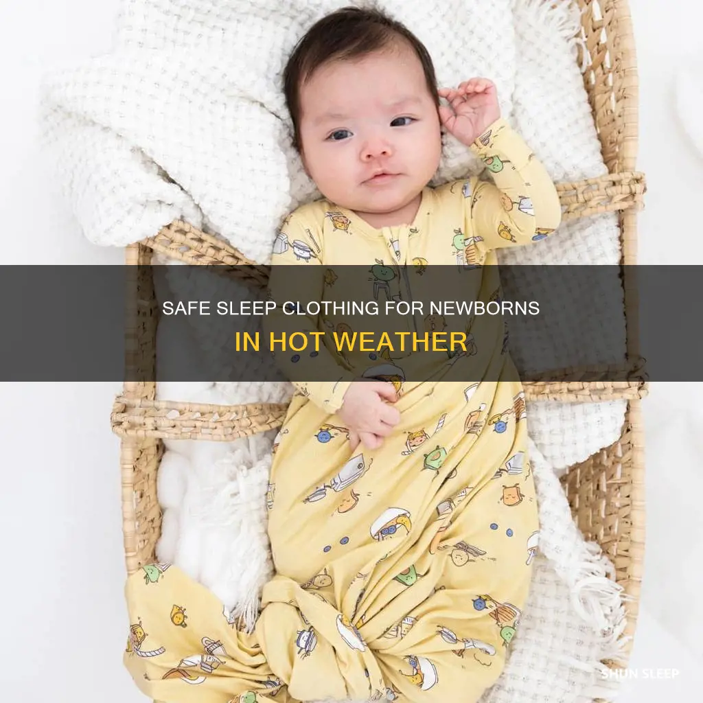 what should my newborn wear to sleep in hot weather