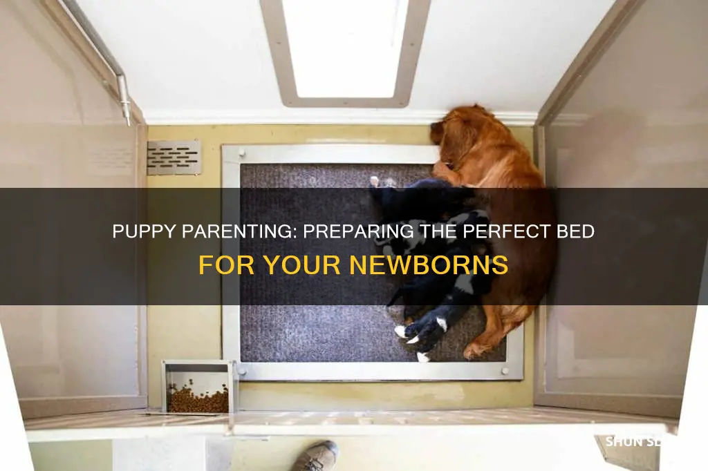 what should newborn puppies sleep on